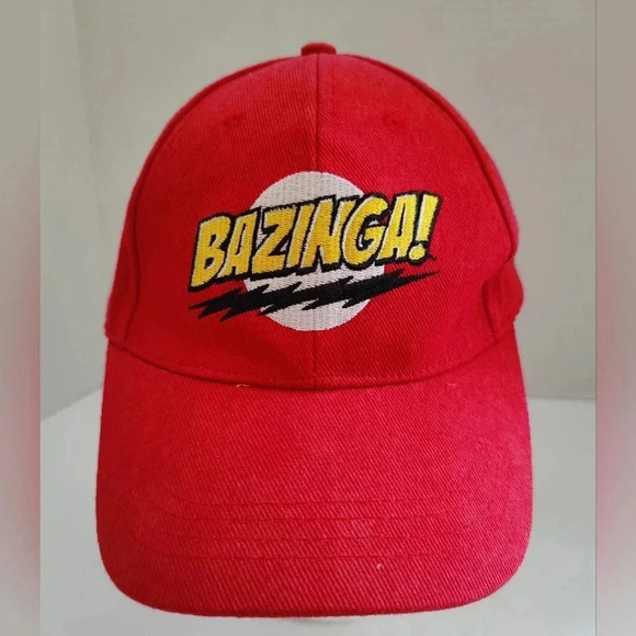 Big Bang Bazinga! Snapback Hat Cap, One Size Adjustable, Red - Picture 1 of 8